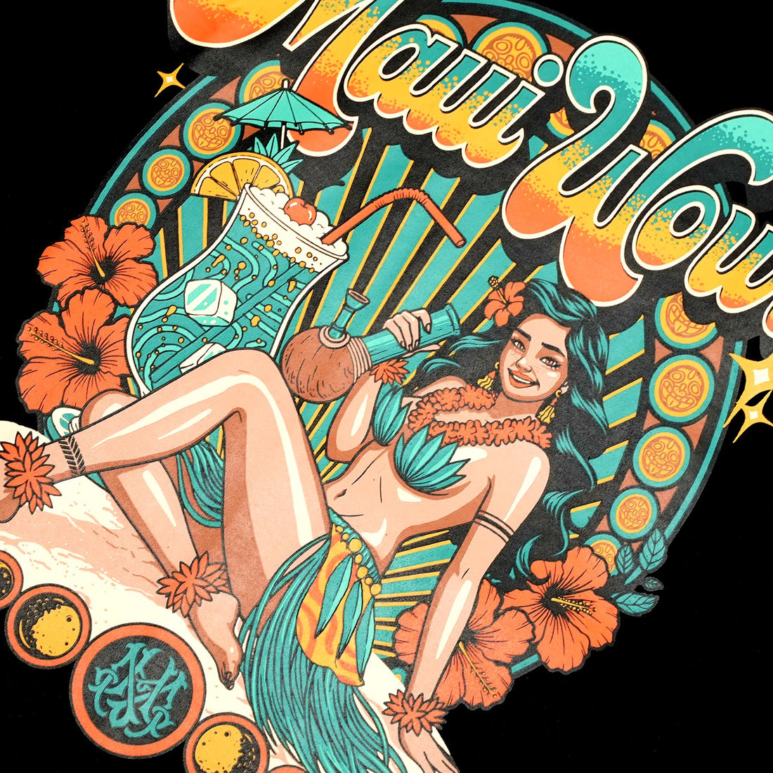 Tropical Maui Tee (Black)