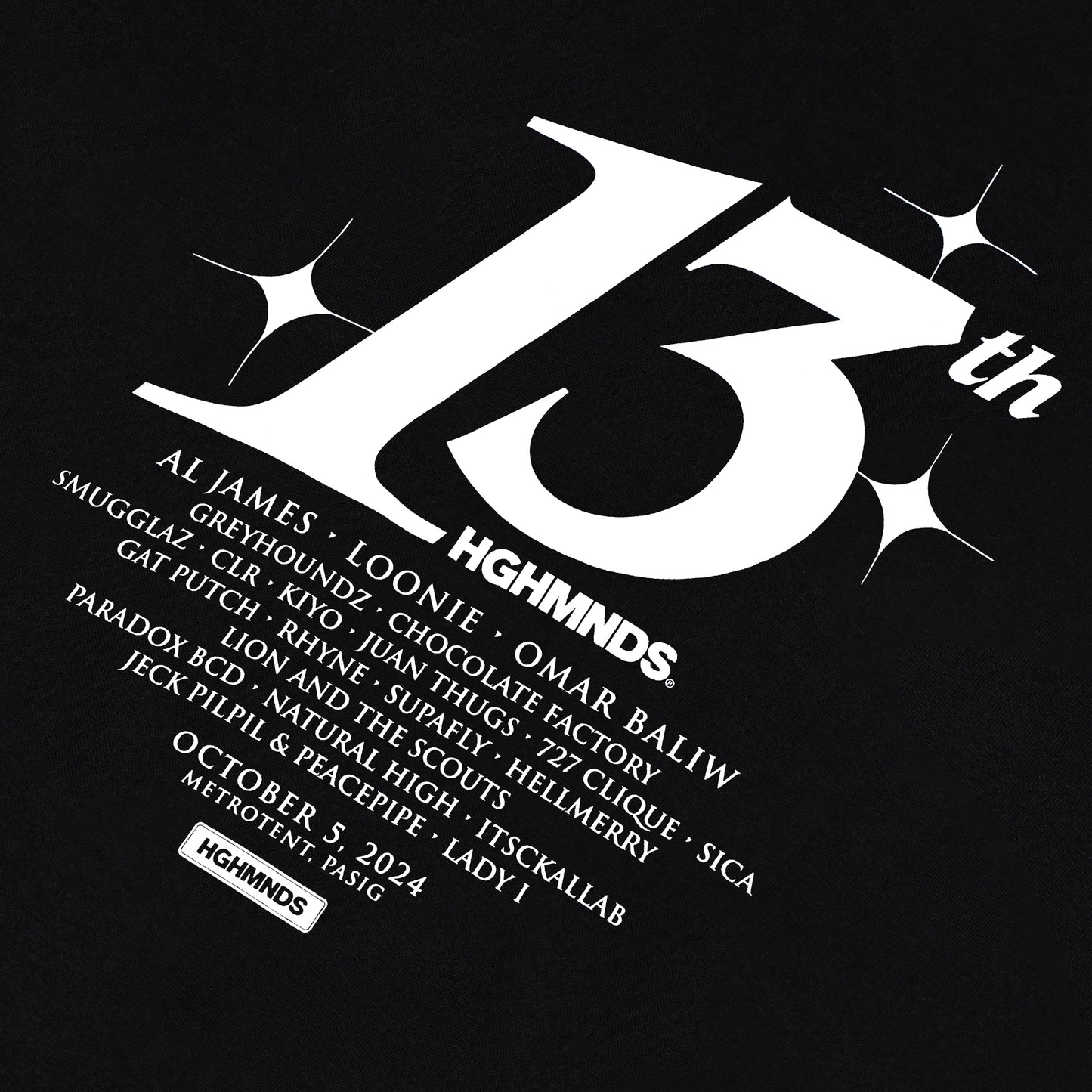 HGHMNDS 13th Line Up Tee