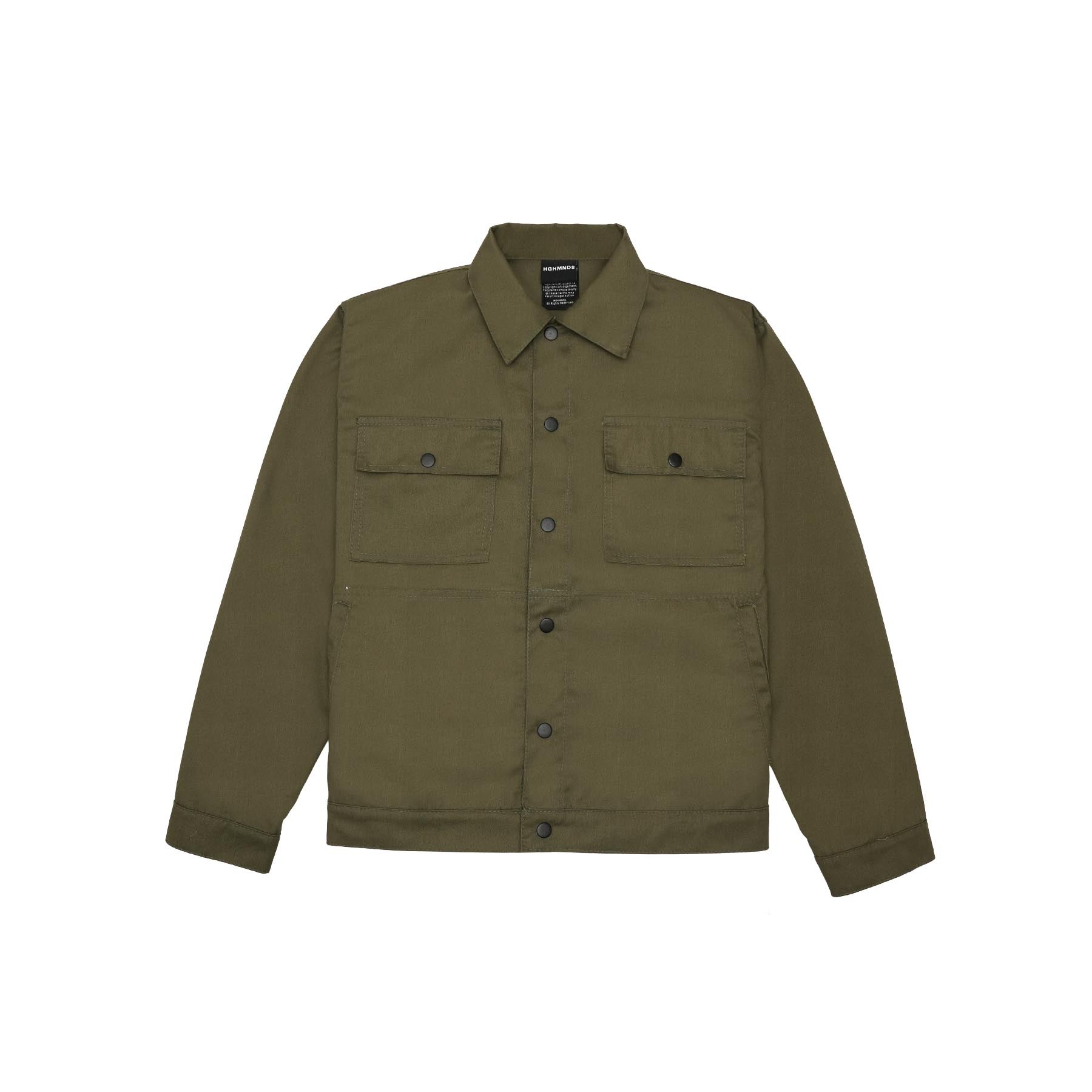 Acumen Button Down Jacket Olive Green