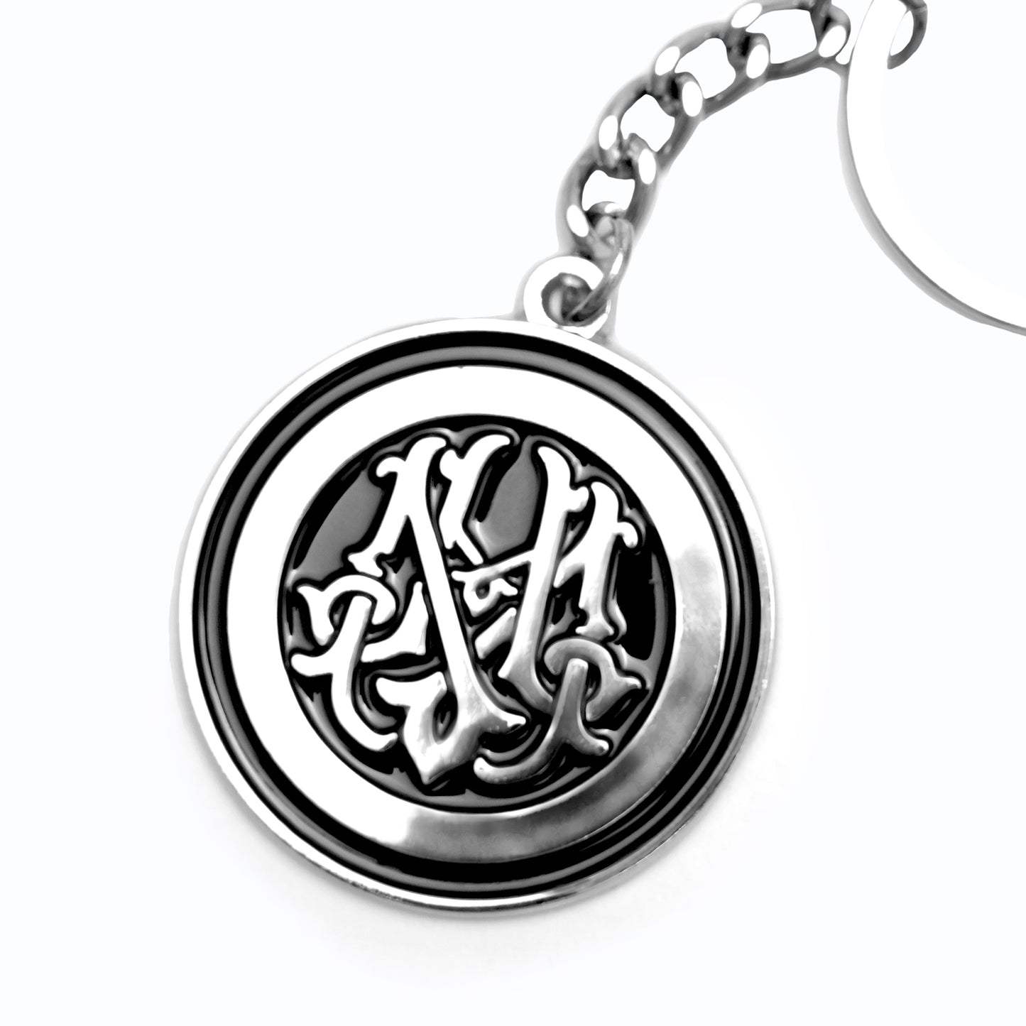 Silver Circle Keychain