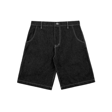 Silver Slate Denim Shorts