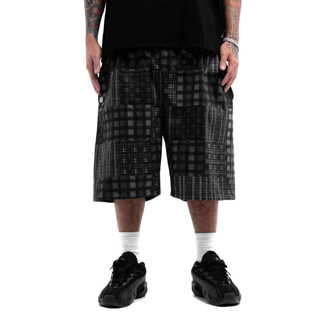 Plaid Planet Shorts (Gray)