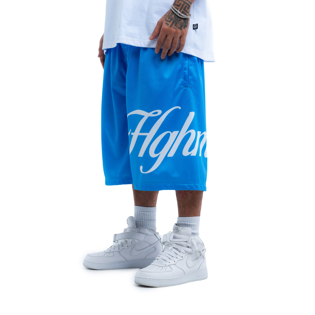 Letter Lean Shorts (Blue)