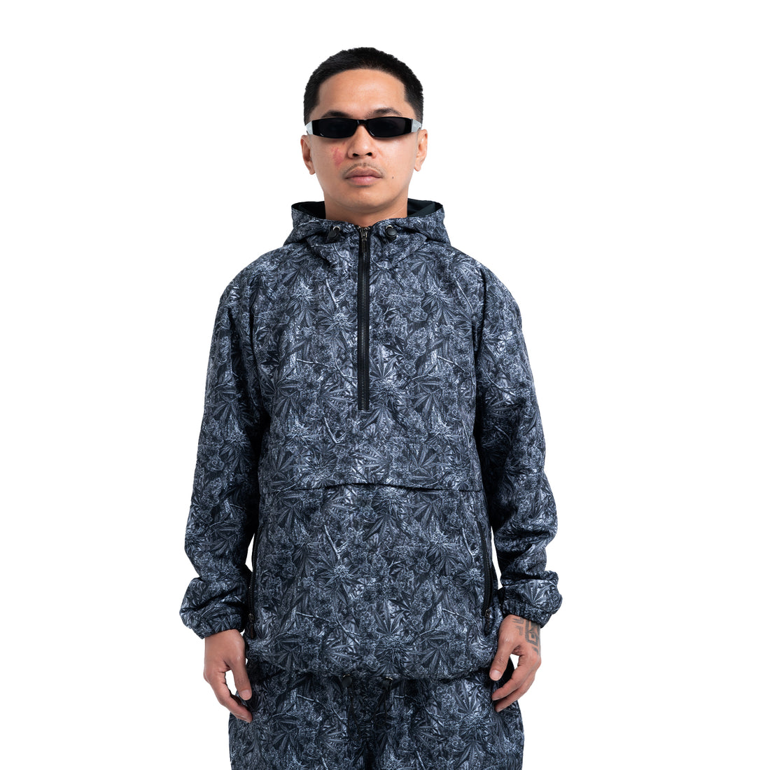 Leaf Landscape Hooded Windbreaker